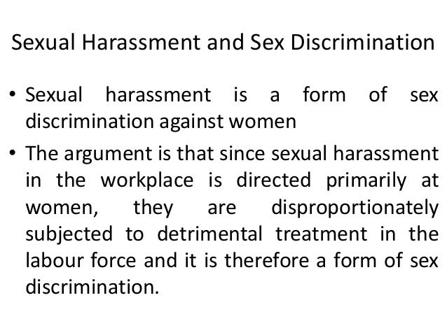 arguments against sex discrimination Arguments against sex discrimination
